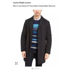 Lauren Ralph Lauren Men's Lark Classic-Fit Thermaltech Heated Black Raincoat 40S